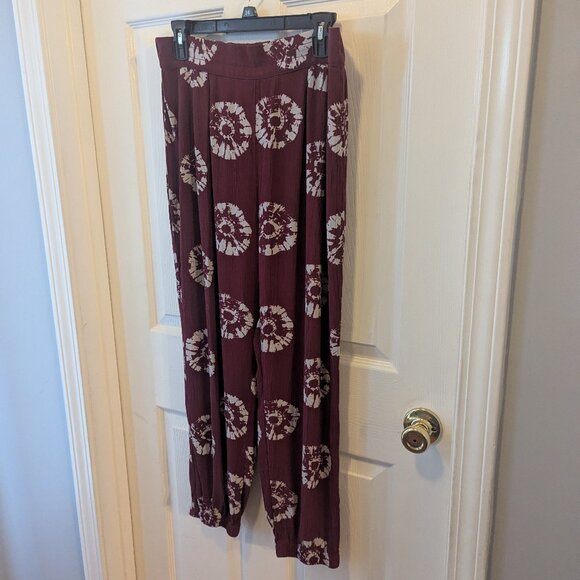 Wonderly red and white tie dye pants - L - Picture 1 of 6
